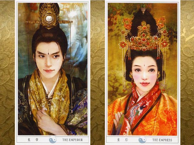 Der-Jen China Tarot the Emperor and the Empress Puzzle Spiel 