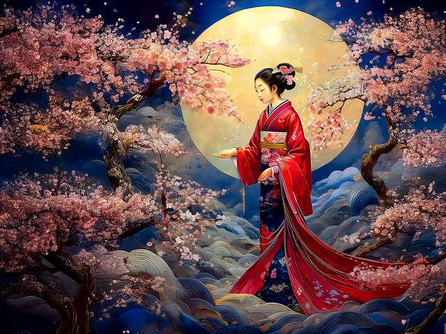 Geisha Landscape by Bob Tamburello puzzle game 