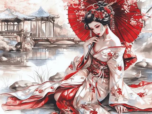 Japanese Beauty puzzle game 