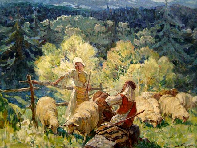 Love in Bulgarian Art by Dimitar Gudzhenov - The painting 'Shepherd's idyll' by Dimitar Gudzhenov depicts in a beautiful way the theme of love, that affects all ages and takes a huge part of lyrical richness in Bulgarian Art.<br />
Dimitar Gudzhenov (1891-1979) was known mainly as creator of military and historical paintings, the painter, who has chronicled  the heroic, majestic and glorious history of Bulgarian national memory.<br />
The large diversity and multi-genre richness of works by Dimitar Gudzhenov, represent the artist as one of the great masters of portrait painting, sketches, murals and landscapes. - , love, Bulgarian, art, Dimitar, Gudzhenov, arts, painting, paintings, shepherd, shepherds, idyll, beautiful, theme, ages, age, lyrical, richness, 1891, 1979, creator, military, historical, painter, painters, heroic, majestic, glorious, history, national, memory, diversity, richness, works, work, artist, artists, masters, master, portrait, sketches, murals, landscapes - The painting 'Shepherd's idyll' by Dimitar Gudzhenov depicts in a beautiful way the theme of love, that affects all ages and takes a huge part of lyrical richness in Bulgarian Art.<br />
Dimitar Gudzhenov (1891-1979) was known mainly as creator of military and historical paintings, the painter, who has chronicled  the heroic, majestic and glorious history of Bulgarian national memory.<br />
The large diversity and multi-genre richness of works by Dimitar Gudzhenov, represent the artist as one of the great masters of portrait painting, sketches, murals and landscapes. Lösen Sie kostenlose Love in Bulgarian Art by Dimitar Gudzhenov Online Puzzle Spiele oder senden Sie Love in Bulgarian Art by Dimitar Gudzhenov Puzzle Spiel Gruß ecards  from puzzles-games.eu.. Love in Bulgarian Art by Dimitar Gudzhenov puzzle, Rätsel, puzzles, Puzzle Spiele, puzzles-games.eu, puzzle games, Online Puzzle Spiele, kostenlose Puzzle Spiele, kostenlose Online Puzzle Spiele, Love in Bulgarian Art by Dimitar Gudzhenov kostenlose Puzzle Spiel, Love in Bulgarian Art by Dimitar Gudzhenov Online Puzzle Spiel, jigsaw puzzles, Love in Bulgarian Art by Dimitar Gudzhenov jigsaw puzzle, jigsaw puzzle games, jigsaw puzzles games, Love in Bulgarian Art by Dimitar Gudzhenov Puzzle Spiel ecard, Puzzles Spiele ecards, Love in Bulgarian Art by Dimitar Gudzhenov Puzzle Spiel Gruß ecards