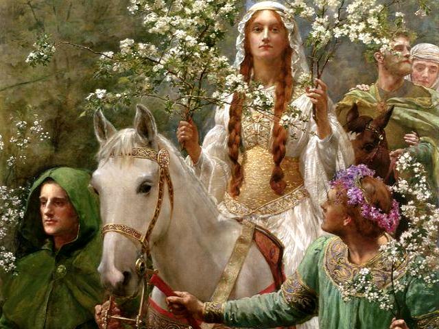 Maying of Queen Guinevere by John Collier puzzle game 