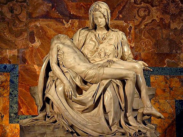 Michelangelo Pieta in Basilica Saint Peter Vatican Italy puzzle game 