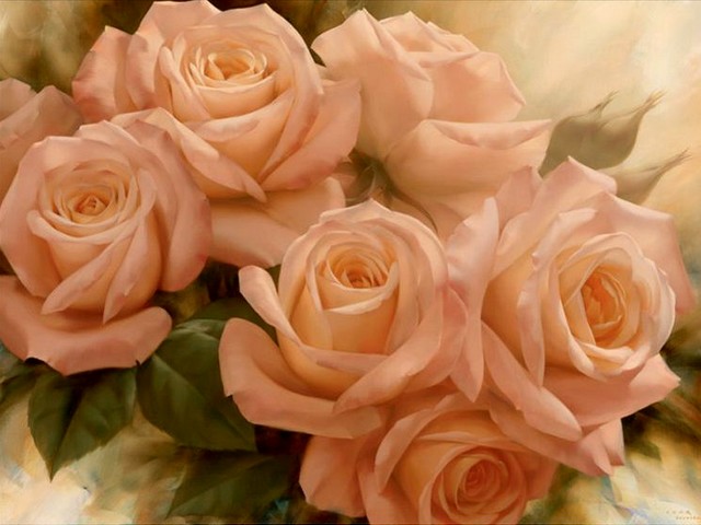 Peach Rose Splendor by Igor Levashov juego de puzzle 