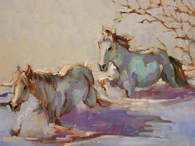 Ponies in the Snow by Susan Smolensky пазл игру 