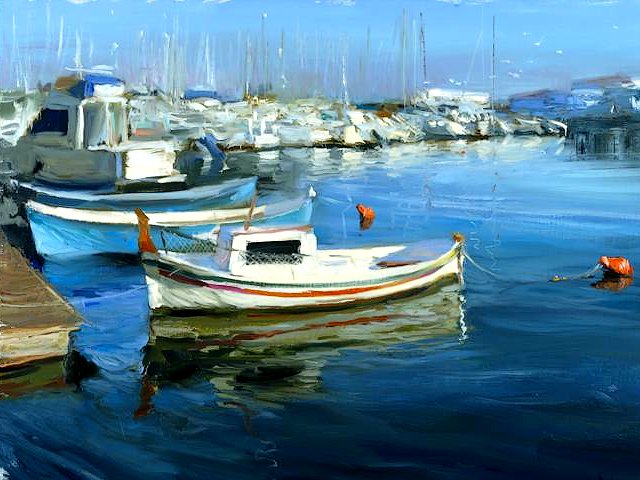 Port at Costa del Maresme by Vladimir Volegov puzzle game 