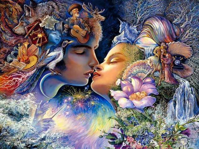 Prelude to Kiss Mystical Fantasy by Josephine Wall - 'Prelude to Kiss', a magnificent painting from 'Mystical Fantasy' collection by the popular English artist and sculptor Josephine Wall (born 1947), whose works are mainly influenced and inspired by Arthur Rackham, as well from the the art of romanticism and surrealism. - , prelude, preludes, kiss, kisses, mystical, fantasy, fantasies, Josephine, Wall, art, arts, magnificent, painting, paintings, collection, collections, popular, English, artist, artists, sculptor, sculptors, 1947, works, work, influenced, inspired, Arthur, Rackham, romanticism, surrealism - 'Prelude to Kiss', a magnificent painting from 'Mystical Fantasy' collection by the popular English artist and sculptor Josephine Wall (born 1947), whose works are mainly influenced and inspired by Arthur Rackham, as well from the the art of romanticism and surrealism. Solve free online Prelude to Kiss Mystical Fantasy by Josephine Wall puzzle games or send Prelude to Kiss Mystical Fantasy by Josephine Wall puzzle game greeting ecards  from puzzles-games.eu.. Prelude to Kiss Mystical Fantasy by Josephine Wall puzzle, puzzles, puzzles games, puzzles-games.eu, puzzle games, online puzzle games, free puzzle games, free online puzzle games, Prelude to Kiss Mystical Fantasy by Josephine Wall free puzzle game, Prelude to Kiss Mystical Fantasy by Josephine Wall online puzzle game, jigsaw puzzles, Prelude to Kiss Mystical Fantasy by Josephine Wall jigsaw puzzle, jigsaw puzzle games, jigsaw puzzles games, Prelude to Kiss Mystical Fantasy by Josephine Wall puzzle game ecard, puzzles games ecards, Prelude to Kiss Mystical Fantasy by Josephine Wall puzzle game greeting ecard