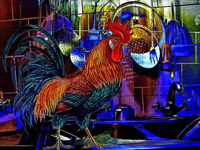 Rooster in the Kitchen by Vadim Basov пазл игру 
