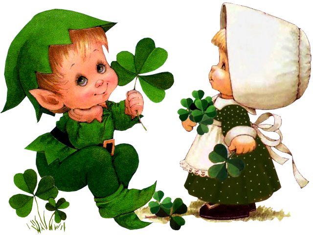 Saint Patricks Day Elf and Girl by Ruth Morehead пазл игру 