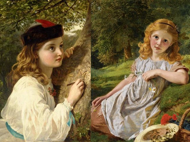 Sophie Anderson The Initials and Summer Flowers пъзел игра 