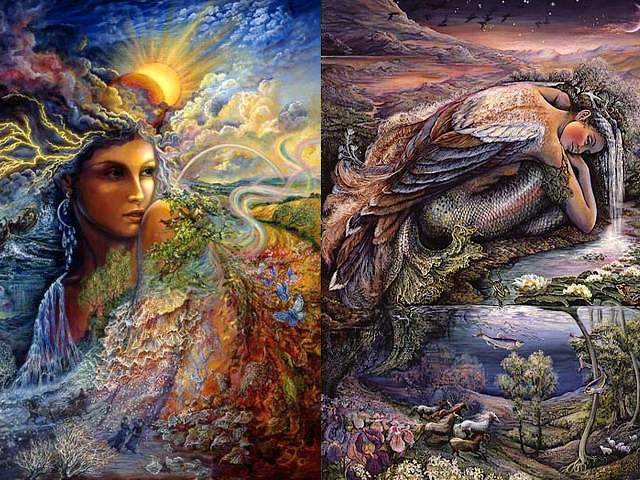 Spirit of the Elements and Mer Angel by Josephine Wall - Josephine Wall is an English fantasy artist. Her paintings fascinate with unusual mystical worlds of fairies and mythological figures, where reality and illusion are mixed.<br />
In 'Spirit of the Elements' Josephine Wall depicts the powerful spirit, which manages the elements involved in the cycle of nature. The gleaming sun in the dark sky and the rainbow over the raging sea and the landscape which wakes from winter slumber, are heralds of the spring and first signs of life's renewal.<br />
In the artwork 'Mer Angel', Josephine Wall describes a mythical creature (half mermaid, half angel) in a state of a blissful repose in the company of her own thoughts, spellbound by the beauty of the moment and the sense of tranquility. - , spirit, spirits, elements, element, Mer, angel, angels, Josephine, Wall, art, arts, English, fantasy, artist, artists, paintings, painting, unusual, mystical, worlds, world, fairies, fairy, mythological, figures, figure, reality, illusion, powerful, cycle, cycles, nature, gleaming, sun, dark, sky, rainbow, raging, sea, landscape, winter, slumber, heralds, herald, spring, signs, sign, life, renewal, artwork, artworks, mythical, creature, creatures, mermaid, angel, angels, blissful, repose, thoughts, thought, spellbound, beauty, moment, moments, sense, tranquility - Josephine Wall is an English fantasy artist. Her paintings fascinate with unusual mystical worlds of fairies and mythological figures, where reality and illusion are mixed.<br />
In 'Spirit of the Elements' Josephine Wall depicts the powerful spirit, which manages the elements involved in the cycle of nature. The gleaming sun in the dark sky and the rainbow over the raging sea and the landscape which wakes from winter slumber, are heralds of the spring and first signs of life's renewal.<br />
In the artwork 'Mer Angel', Josephine Wall describes a mythical creature (half mermaid, half angel) in a state of a blissful repose in the company of her own thoughts, spellbound by the beauty of the moment and the sense of tranquility. Lösen Sie kostenlose Spirit of the Elements and Mer Angel by Josephine Wall Online Puzzle Spiele oder senden Sie Spirit of the Elements and Mer Angel by Josephine Wall Puzzle Spiel Gruß ecards  from puzzles-games.eu.. Spirit of the Elements and Mer Angel by Josephine Wall puzzle, Rätsel, puzzles, Puzzle Spiele, puzzles-games.eu, puzzle games, Online Puzzle Spiele, kostenlose Puzzle Spiele, kostenlose Online Puzzle Spiele, Spirit of the Elements and Mer Angel by Josephine Wall kostenlose Puzzle Spiel, Spirit of the Elements and Mer Angel by Josephine Wall Online Puzzle Spiel, jigsaw puzzles, Spirit of the Elements and Mer Angel by Josephine Wall jigsaw puzzle, jigsaw puzzle games, jigsaw puzzles games, Spirit of the Elements and Mer Angel by Josephine Wall Puzzle Spiel ecard, Puzzles Spiele ecards, Spirit of the Elements and Mer Angel by Josephine Wall Puzzle Spiel Gruß ecards