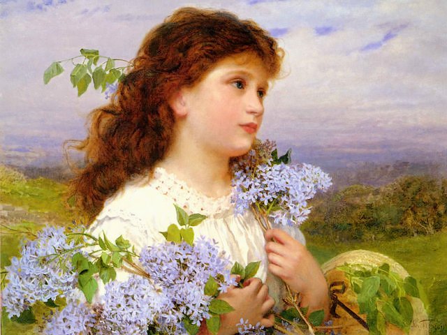 Spring Beauty The Time of the Lilacs by Sophie Anderson - The beauty of the spring represented by a charming girl with   fragrant lilac blossoms, depicted in the painting 'The Time of the Lilacs' (oil on canvas, private collection) by Sophie Gengembre Anderson (1823-1903), a French-born British artist, known for her beautiful portraits of children from the Victorian era. - , spring, beauty, time, lilacs, lilac, Sophie, Anderson, art, arts, charming, girl, girls, fragrant, blossoms, blossom, painting, paintings, oil, canvas, private, collection, collections, Gengembre, 1823, 1903, French, British, artist, artists, beautiful, portraits, portrait, children, child, Victorian, era - The beauty of the spring represented by a charming girl with   fragrant lilac blossoms, depicted in the painting 'The Time of the Lilacs' (oil on canvas, private collection) by Sophie Gengembre Anderson (1823-1903), a French-born British artist, known for her beautiful portraits of children from the Victorian era. Solve free online Spring Beauty The Time of the Lilacs by Sophie Anderson puzzle games or send Spring Beauty The Time of the Lilacs by Sophie Anderson puzzle game greeting ecards  from puzzles-games.eu.. Spring Beauty The Time of the Lilacs by Sophie Anderson puzzle, puzzles, puzzles games, puzzles-games.eu, puzzle games, online puzzle games, free puzzle games, free online puzzle games, Spring Beauty The Time of the Lilacs by Sophie Anderson free puzzle game, Spring Beauty The Time of the Lilacs by Sophie Anderson online puzzle game, jigsaw puzzles, Spring Beauty The Time of the Lilacs by Sophie Anderson jigsaw puzzle, jigsaw puzzle games, jigsaw puzzles games, Spring Beauty The Time of the Lilacs by Sophie Anderson puzzle game ecard, puzzles games ecards, Spring Beauty The Time of the Lilacs by Sophie Anderson puzzle game greeting ecard