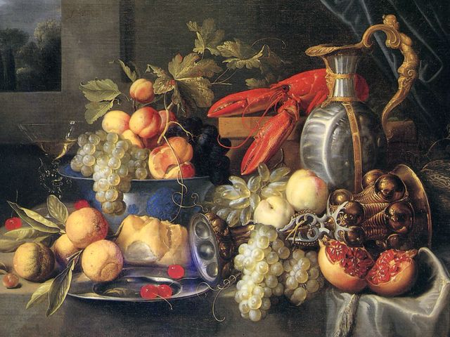 Still-life with Lobster and Bread by Alexander Coosemans Puzzle Spiel 