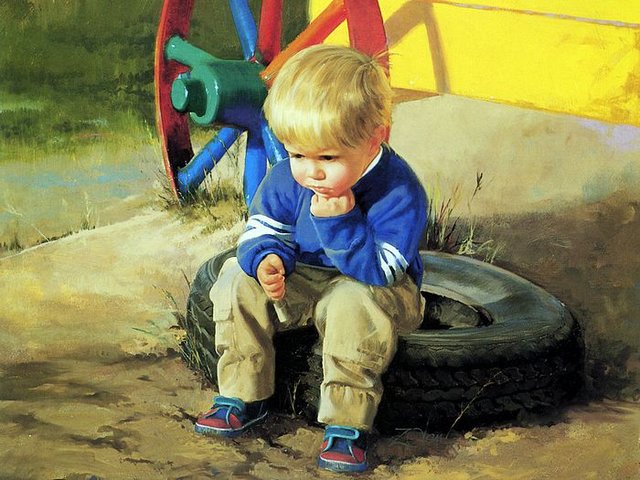 The Thinker Childhood Moments by Donald Zolan juego de puzzle 