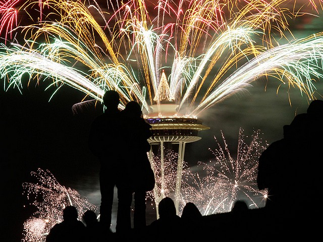 Fireworks in Seattle United States puzzle game 