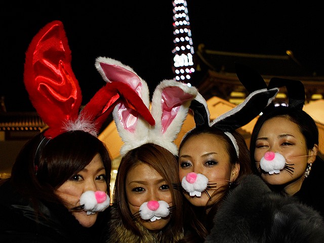 Women in Costumes of Rabbits in front Tokyo Tower Japan - Women dressed in costumes of rabbits, are smiling in front the Tokyo Tower in Japan, at the New Year's Eve 2011, which is the year of  the Rabbit, according to the Chinese calendar. - , women, woman, costumes, costume, rabbits, rabbit, Tokyo, Tower, towers, Japan, show, shows, holidays, holiday, festival, festivals, celebrations, celebration, travel, travels, tour, tours, entertainment, entertainments, New, Year, years, eve, 2011, Chinese, calendar, calendars - Women dressed in costumes of rabbits, are smiling in front the Tokyo Tower in Japan, at the New Year's Eve 2011, which is the year of  the Rabbit, according to the Chinese calendar. Подреждайте безплатни онлайн Women in Costumes of Rabbits in front Tokyo Tower Japan пъзел игри или изпратете Women in Costumes of Rabbits in front Tokyo Tower Japan пъзел игра поздравителна картичка  от puzzles-games.eu.. Women in Costumes of Rabbits in front Tokyo Tower Japan пъзел, пъзели, пъзели игри, puzzles-games.eu, пъзел игри, online пъзел игри, free пъзел игри, free online пъзел игри, Women in Costumes of Rabbits in front Tokyo Tower Japan free пъзел игра, Women in Costumes of Rabbits in front Tokyo Tower Japan online пъзел игра, jigsaw puzzles, Women in Costumes of Rabbits in front Tokyo Tower Japan jigsaw puzzle, jigsaw puzzle games, jigsaw puzzles games, Women in Costumes of Rabbits in front Tokyo Tower Japan пъзел игра картичка, пъзели игри картички, Women in Costumes of Rabbits in front Tokyo Tower Japan пъзел игра поздравителна картичка