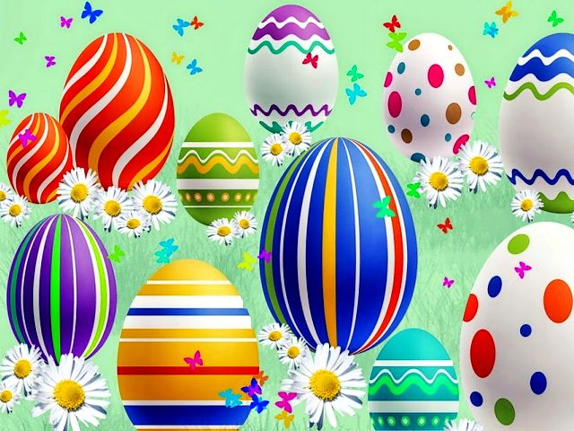 Abstract Easter Eggs Wallpaper Puzzle Spiel 