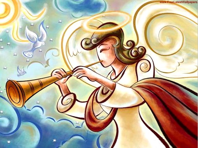 Christmas Card Angel with Tube пъзел игра 