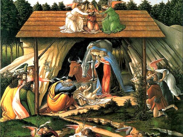 Christmas Card Mystical Nativity Sandro Botticelli пазл игру 
