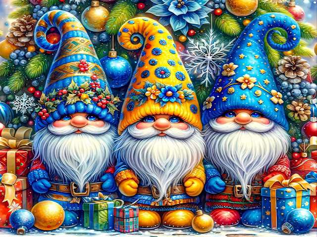 Christmas Gnomes juego de puzzle 