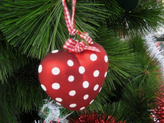 Christmas Tree-Decoration Red Heart with White Dots - Beautiful decoration for Christmas tree in shape of red heart with white dots. - , Christmas, tree, trees, decoration, decorations, red, heart, hearts, white, dots, dot, holiday, holidays, feast, feasts, festivity, festivities, celebration, celebrations, seasons, season, beautiful, shape, shapes - Beautiful decoration for Christmas tree in shape of red heart with white dots. Solve free online Christmas Tree-Decoration Red Heart with White Dots puzzle games or send Christmas Tree-Decoration Red Heart with White Dots puzzle game greeting ecards  from puzzles-games.eu.. Christmas Tree-Decoration Red Heart with White Dots puzzle, puzzles, puzzles games, puzzles-games.eu, puzzle games, online puzzle games, free puzzle games, free online puzzle games, Christmas Tree-Decoration Red Heart with White Dots free puzzle game, Christmas Tree-Decoration Red Heart with White Dots online puzzle game, jigsaw puzzles, Christmas Tree-Decoration Red Heart with White Dots jigsaw puzzle, jigsaw puzzle games, jigsaw puzzles games, Christmas Tree-Decoration Red Heart with White Dots puzzle game ecard, puzzles games ecards, Christmas Tree-Decoration Red Heart with White Dots puzzle game greeting ecard