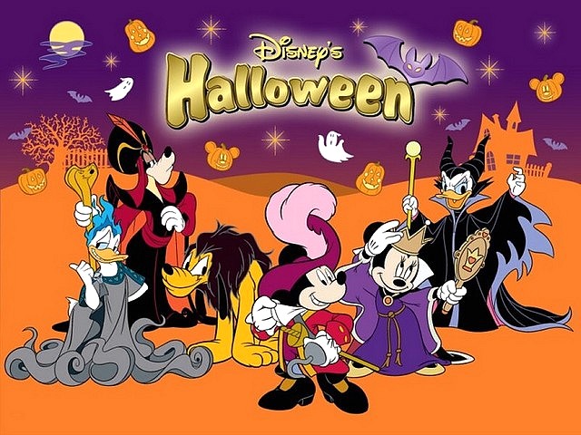 Halloween Disney Heroes Wallpaper juego de puzzle 
