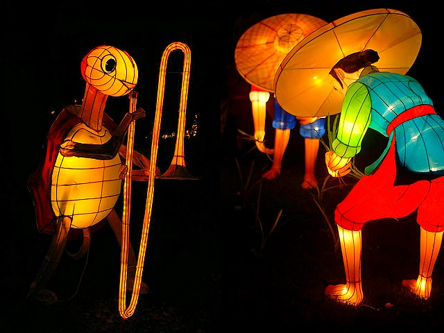 Lantern Festival Cricket in Rice Plantation Albert Park Auckland New Zealand puzzle game 