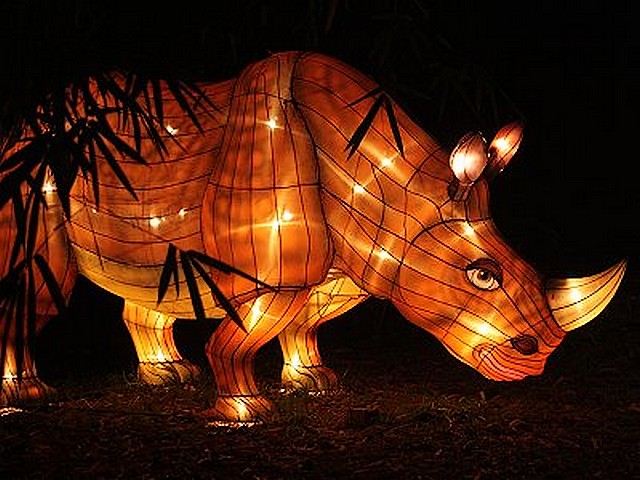 Lantern Festival Hippo at Municipality Park in Hat Yai Thailand juego de puzzle 
