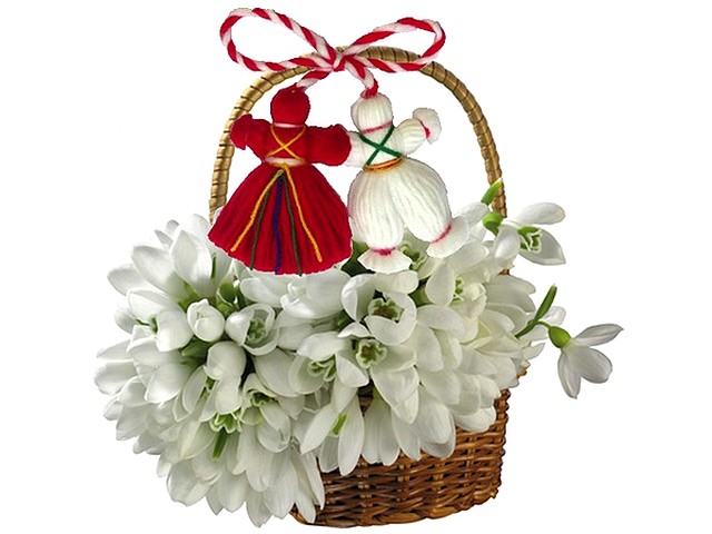 Martenitsa with Basket of Snowdrops - Basket of beautiful snowdrops decorated with martenitsa, a small adornment made of white and red yarn, used in Bulgaria as a greeting for the upcoming spring at the first day of March. - , martenitsa, martenitsi, basket, baskets, snowdrops, snowdrop, holidays, holiday, festival, festivals, celebrations, celebration, beautiful, adornment, adornments, white, red, yarn, yarns, Bulgaria, greeting, greetings, upcoming, spring, springs, first, day, days, March - Basket of beautiful snowdrops decorated with martenitsa, a small adornment made of white and red yarn, used in Bulgaria as a greeting for the upcoming spring at the first day of March. Подреждайте безплатни онлайн Martenitsa with Basket of Snowdrops пъзел игри или изпратете Martenitsa with Basket of Snowdrops пъзел игра поздравителна картичка  от puzzles-games.eu.. Martenitsa with Basket of Snowdrops пъзел, пъзели, пъзели игри, puzzles-games.eu, пъзел игри, online пъзел игри, free пъзел игри, free online пъзел игри, Martenitsa with Basket of Snowdrops free пъзел игра, Martenitsa with Basket of Snowdrops online пъзел игра, jigsaw puzzles, Martenitsa with Basket of Snowdrops jigsaw puzzle, jigsaw puzzle games, jigsaw puzzles games, Martenitsa with Basket of Snowdrops пъзел игра картичка, пъзели игри картички, Martenitsa with Basket of Snowdrops пъзел игра поздравителна картичка
