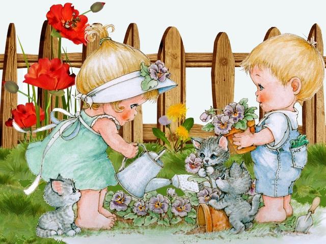 Pansies and Kittens by Ruth Morehead juego de puzzle 