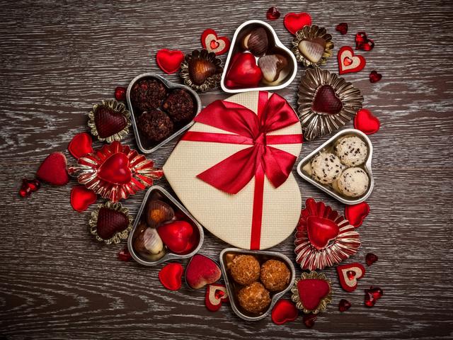 Valentines Day Chocolate Goodies juego de puzzle 