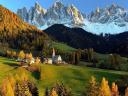 Autumn Landscape St. Magdalena Village South Tyrol Italy
