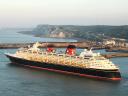 Disney Magic Cruise Ship past White Cliffs Dover England