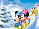 Disney Mickey and Minnie Mouse Winter Wallpaper