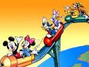 Disney Summer Mickey and Minnie Mouse with Friends at Disneyland Wallpaper