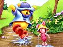 Disney Summer Winnie the Pooh and Piglet dancing in the Rain Wallpaper