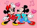 Disney Valentines Day Minnie and Mickey Mouse dancing Wallpaper