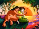 Disney Valentines Day Tarzan and Girlfriend Wallpaper
