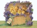 Easter Chicks in Basket Postcard