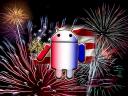 Happy Fourth of July Android Mascot Wallpaper
