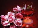 Roses and Wine Wallpaper