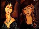Amedeo Modigliani Jeanne Hebuterne with Necklace and Head of a Woman in a Hat
