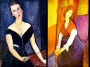 Amedeo Modigliani Madame Georges van Muyden and Jeanne Hebuterne in Red Shawl