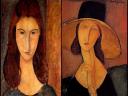 Amedeo Modigliani Portrait of Jeanne Hebuterne and Portrait of Woman in a Hat