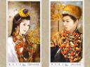 Chinese Tarot Queen and King of Wands by Der Jen