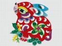 Embroidery of Chinese Zodiac Rabbit with Cross Stitch