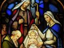 Holy Family Stained Glass Nativity Wallpaper