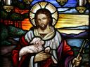 Jesus Good Shepherd Stained Glass at St. John Church Ashfield Australia