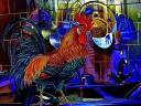 Rooster in the Kitchen by Vadim Basov