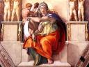 Sistine Chapel Michelangelo Delphic Sibyl Basilica Saint Peter Vatican Rome Italy
