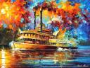Steamboat by Leonid Afremov
